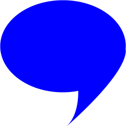 Blue speech bubble 4 icon - Free blue speech bubble icons