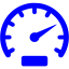 blue speedometer icon