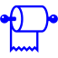 blue toilet paper icon