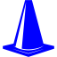 blue traffic cone icon