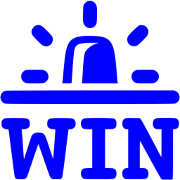 Blue win icon - Free blue gamble icons