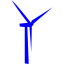 blue windmill icon