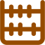 brown abacus icon