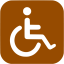 brown accessibility icon