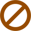 brown ban icon