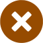 brown cancel icon