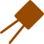 brown capacitor icon