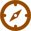 brown compass icon