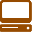 brown computer icon