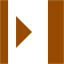 brown expand left icon