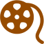 brown film reel icon