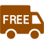 brown free shipping icon