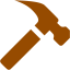 brown hammer icon