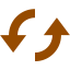 brown loop circular icon