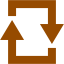 brown loop square icon