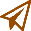 brown paper plane icon