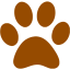 brown paw icon