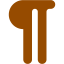 brown pi icon