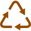 brown recycling icon