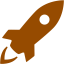 brown rocket icon