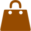 brown shopping bag icon