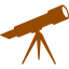 brown telescope icon