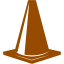 brown traffic cone icon