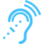 caribbean blue assistive listening system icon