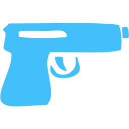 Caribbean blue gun icon - Free caribbean blue gun icons