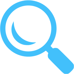 blue search icon transparent background