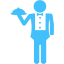 caribbean blue waiter icon