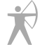 dark gray archery icon