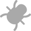 dark gray bug 2 icon