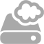 dark gray cloud storage icon