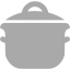 dark gray cooking pot icon