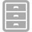 dark gray filing cabinet icon