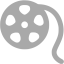 dark gray film reel icon