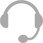 dark gray headset icon