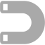 dark gray magnet icon