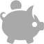 dark gray moneybox icon