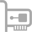 dark gray network card icon