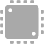 dark gray processor icon