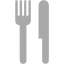 dark gray restaurant icon