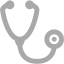 dark gray stethoscope icon