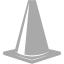 dark gray traffic cone icon