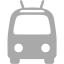 dark gray trolleybus icon