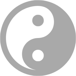 Dark gray yin yang icon - Free dark gray civilization icons