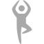 dark gray yoga icon