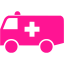 deep pink ambulance 4 icon