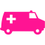 deep pink ambulance 5 icon